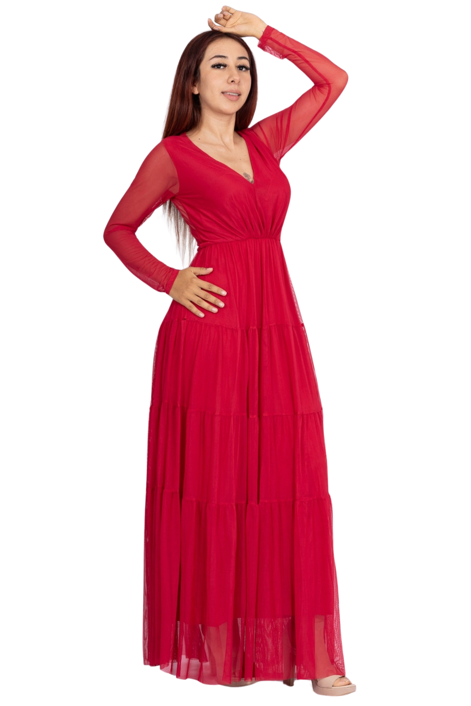 Maxivestido Merida Manga larga