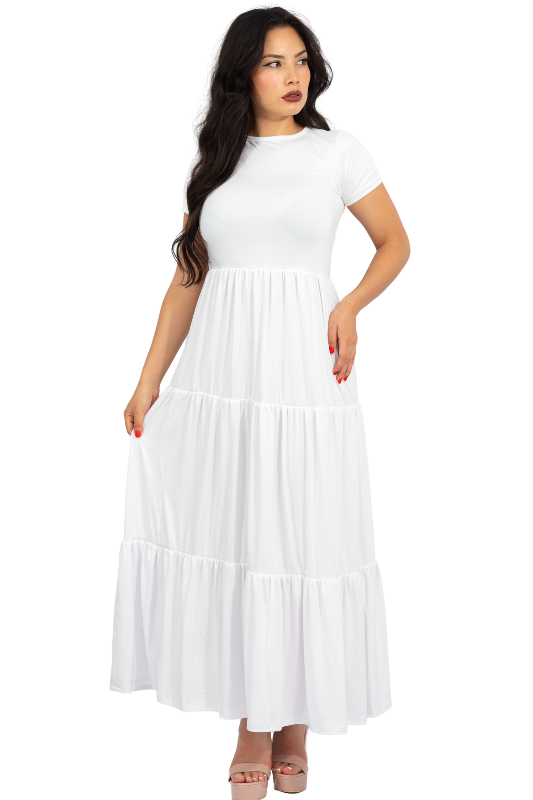 Maxivestido Tulum Manga Corta
