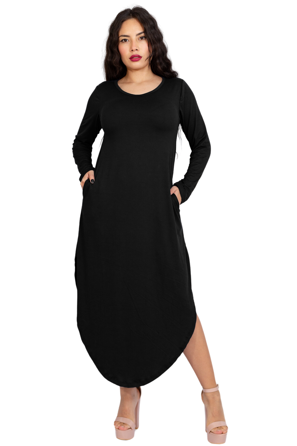 Maxivestido Japón manga larga