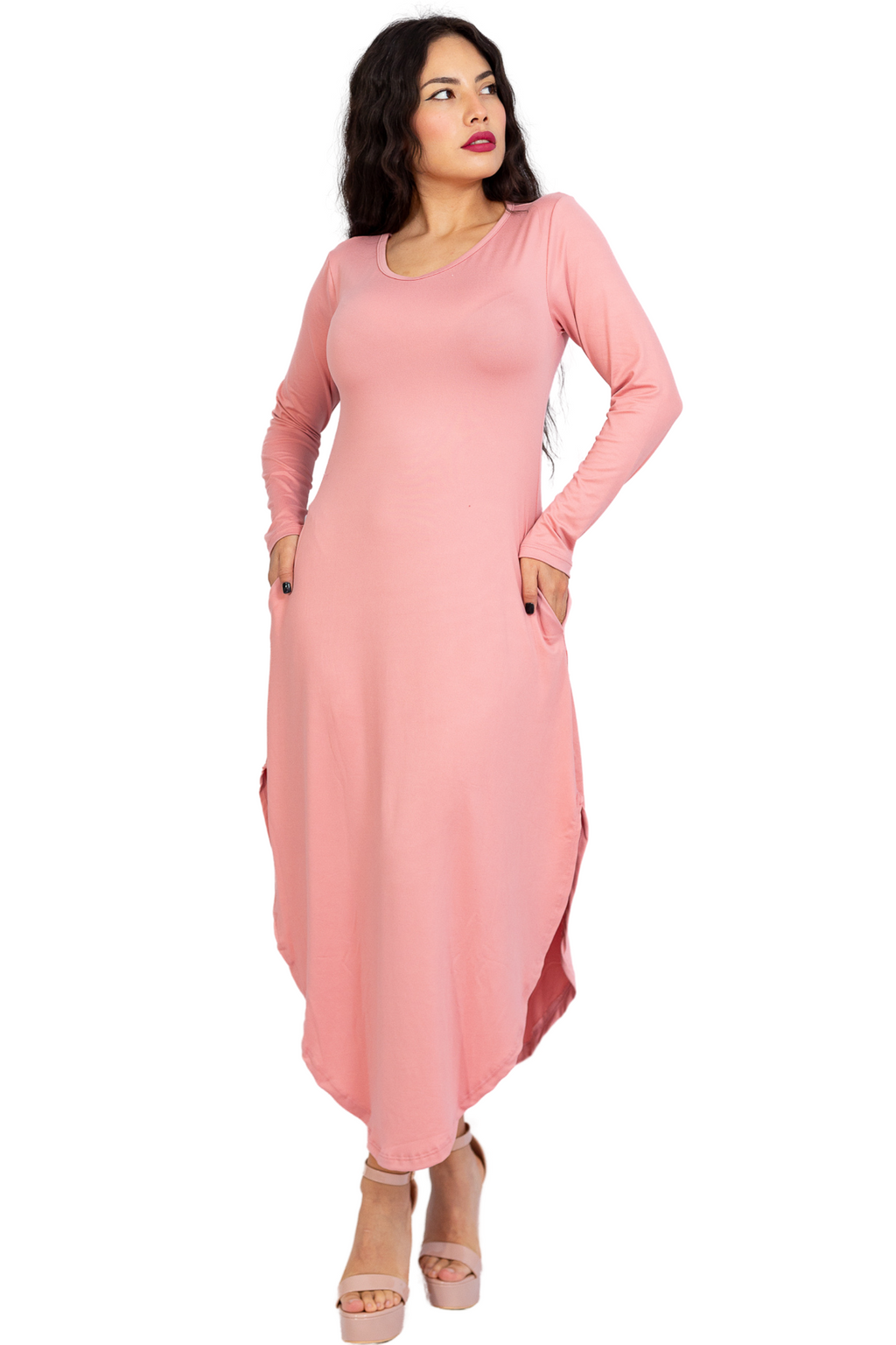 Maxivestido Japón manga larga