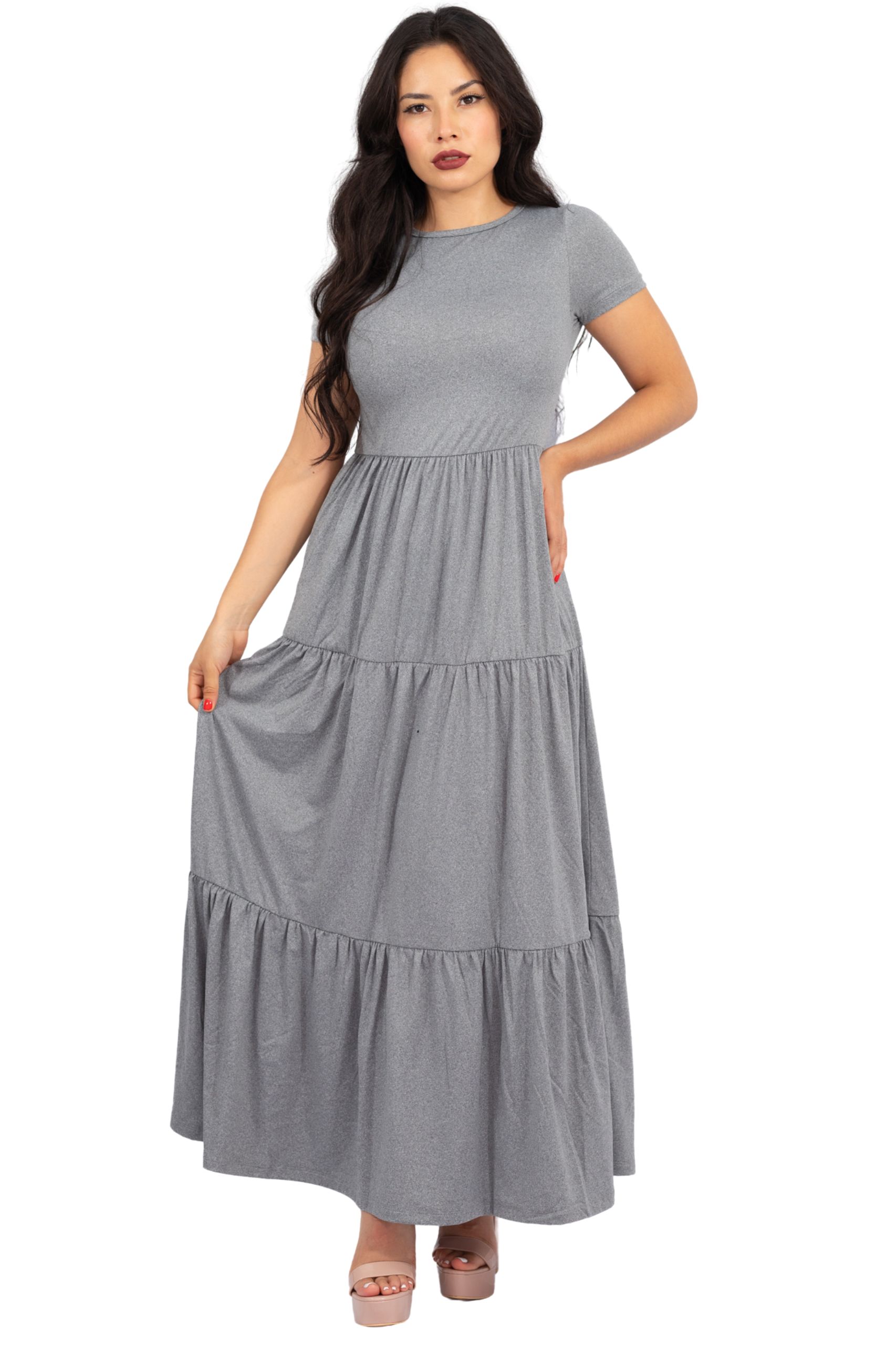 Maxivestido Tulum Manga Corta