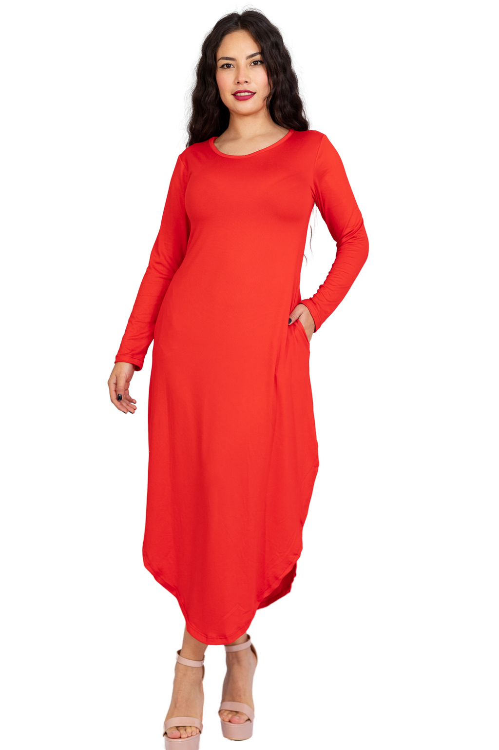Maxivestido Japón manga larga
