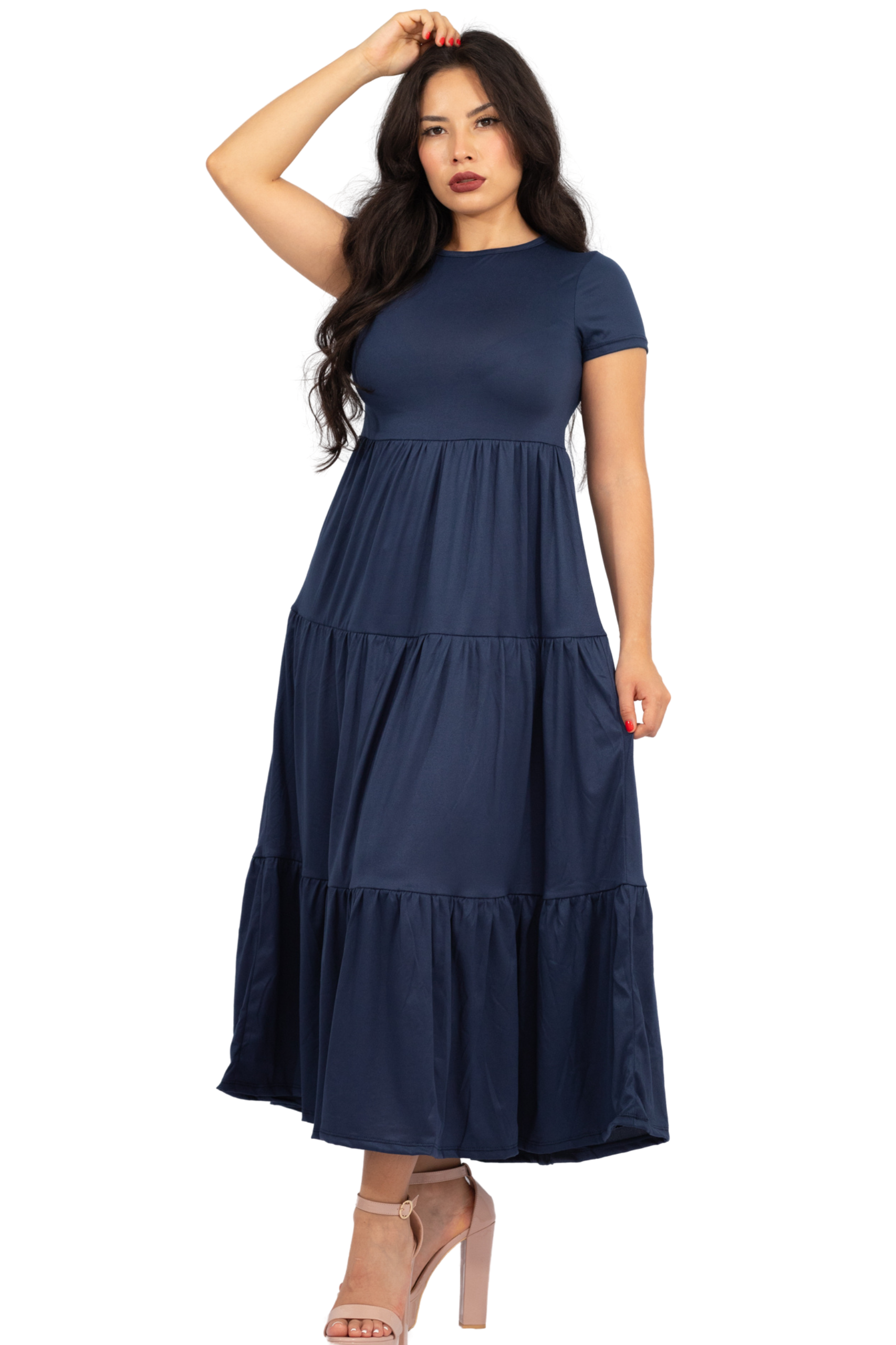 Maxivestido Tulum Manga Corta