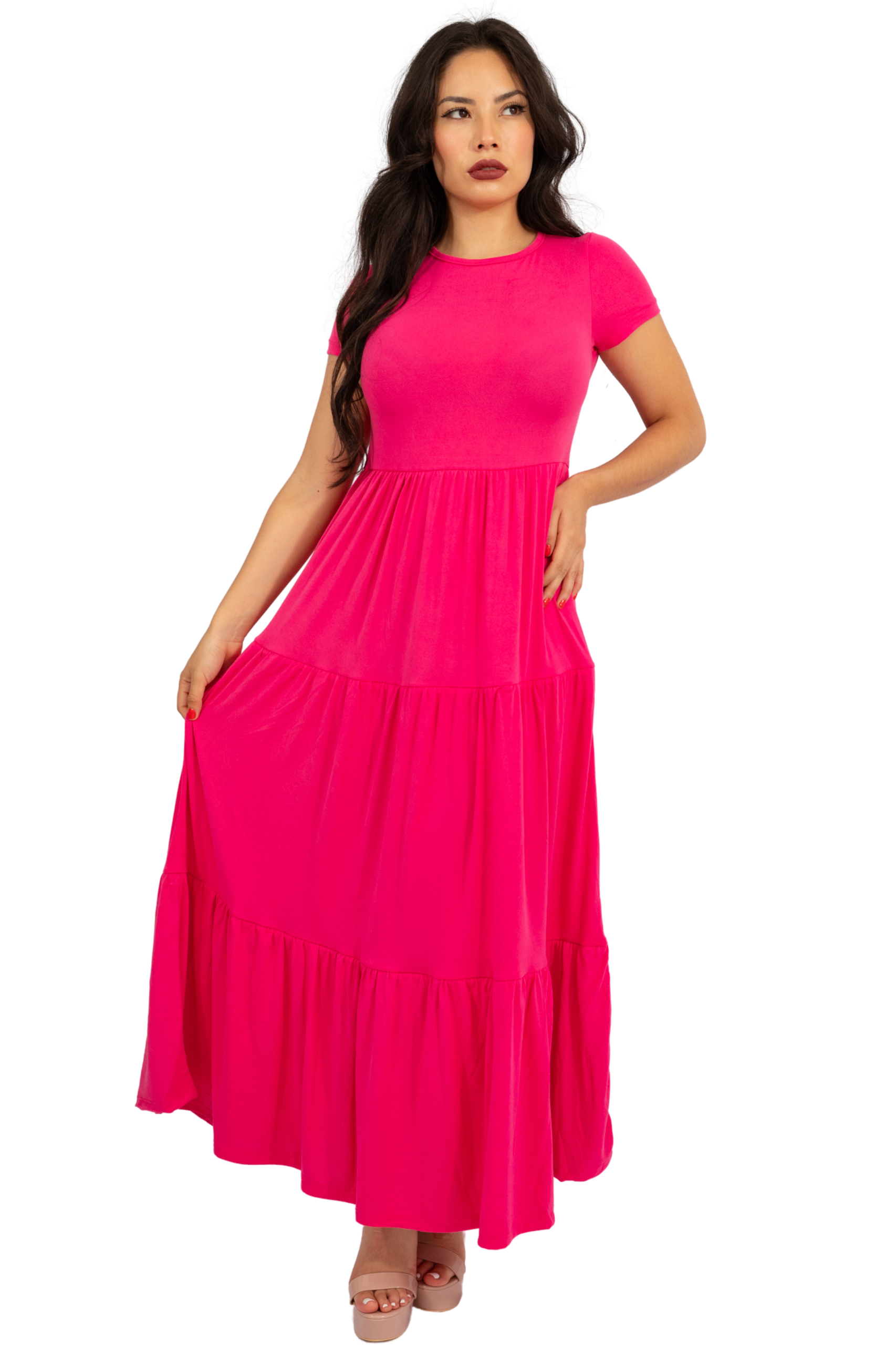Maxivestido Tulum Manga Corta