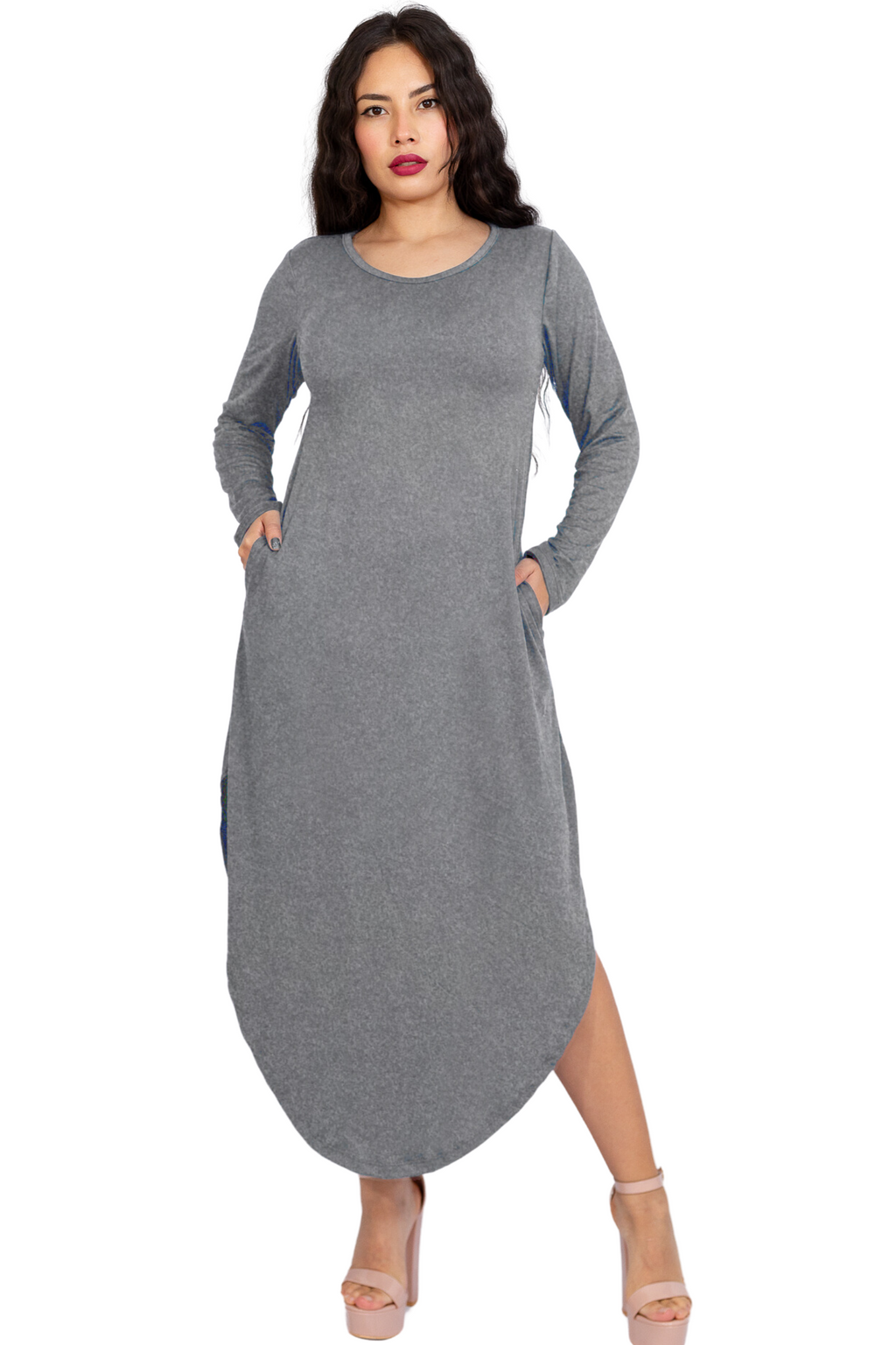 Maxivestido Japón manga larga