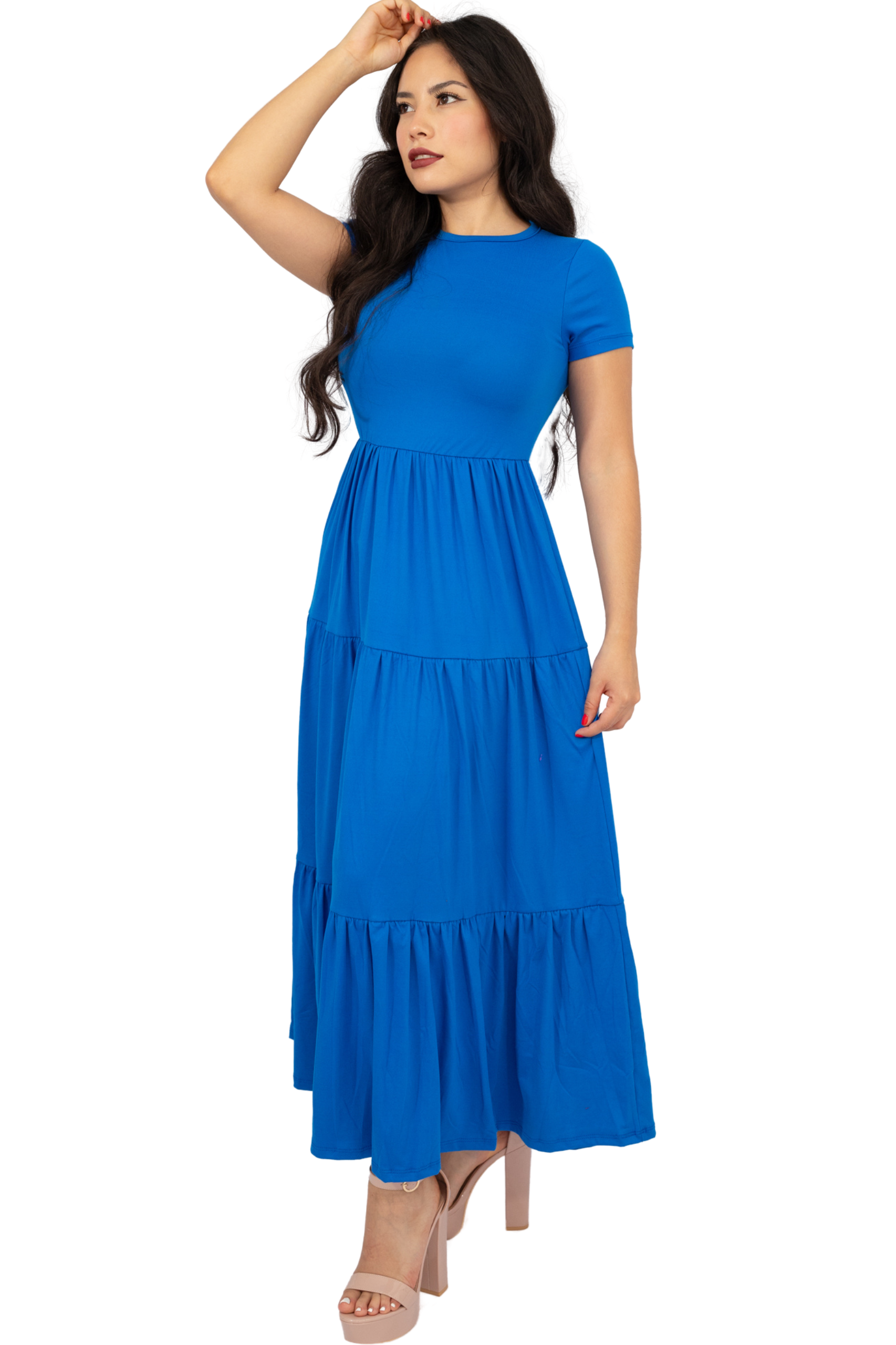 Maxivestido Tulum Manga Corta