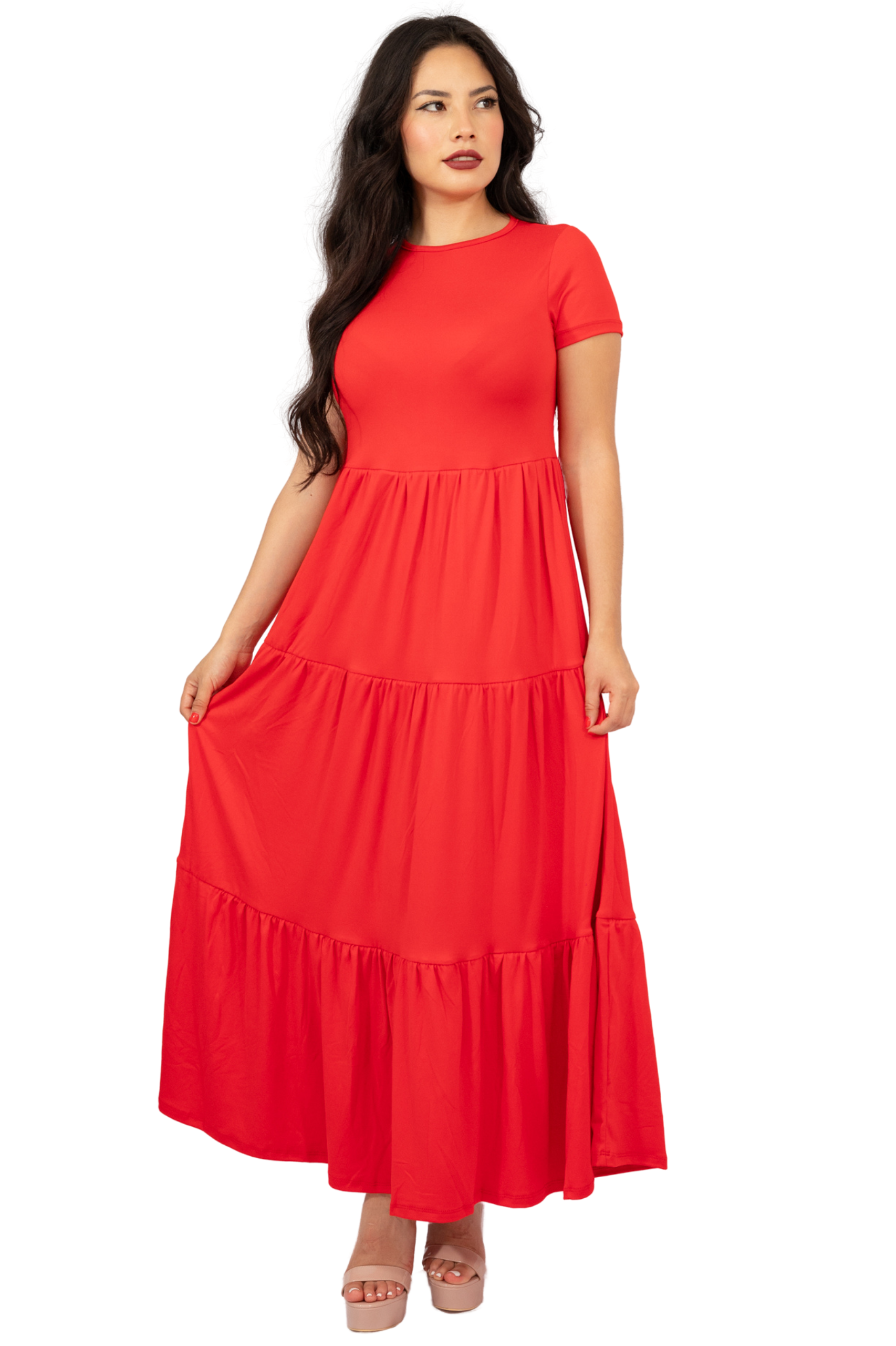 Maxivestido Tulum Manga Corta