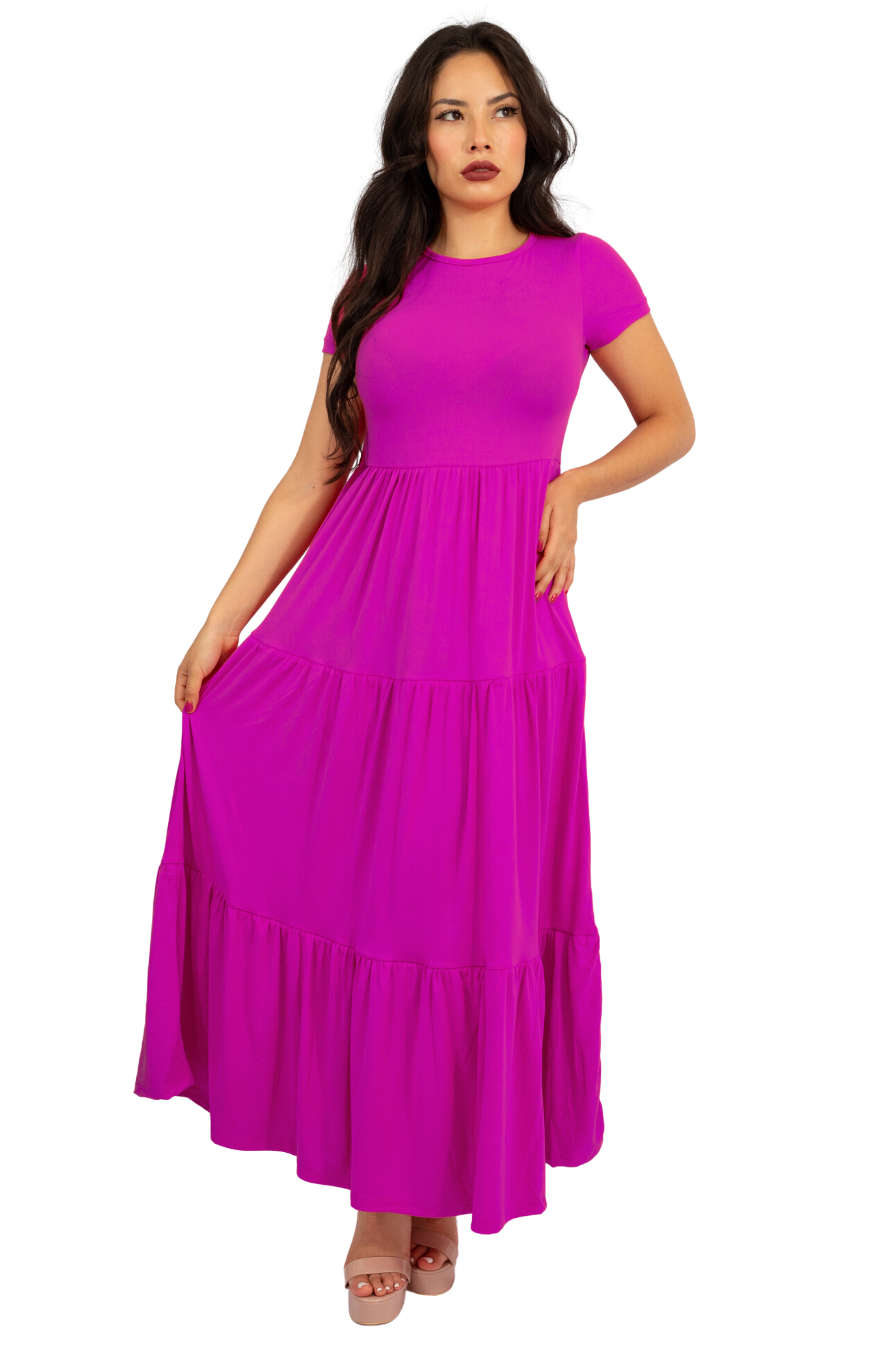 Maxivestido Tulum Manga Corta