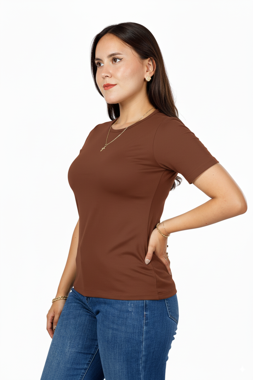 Blusa Lisa Manga Corta