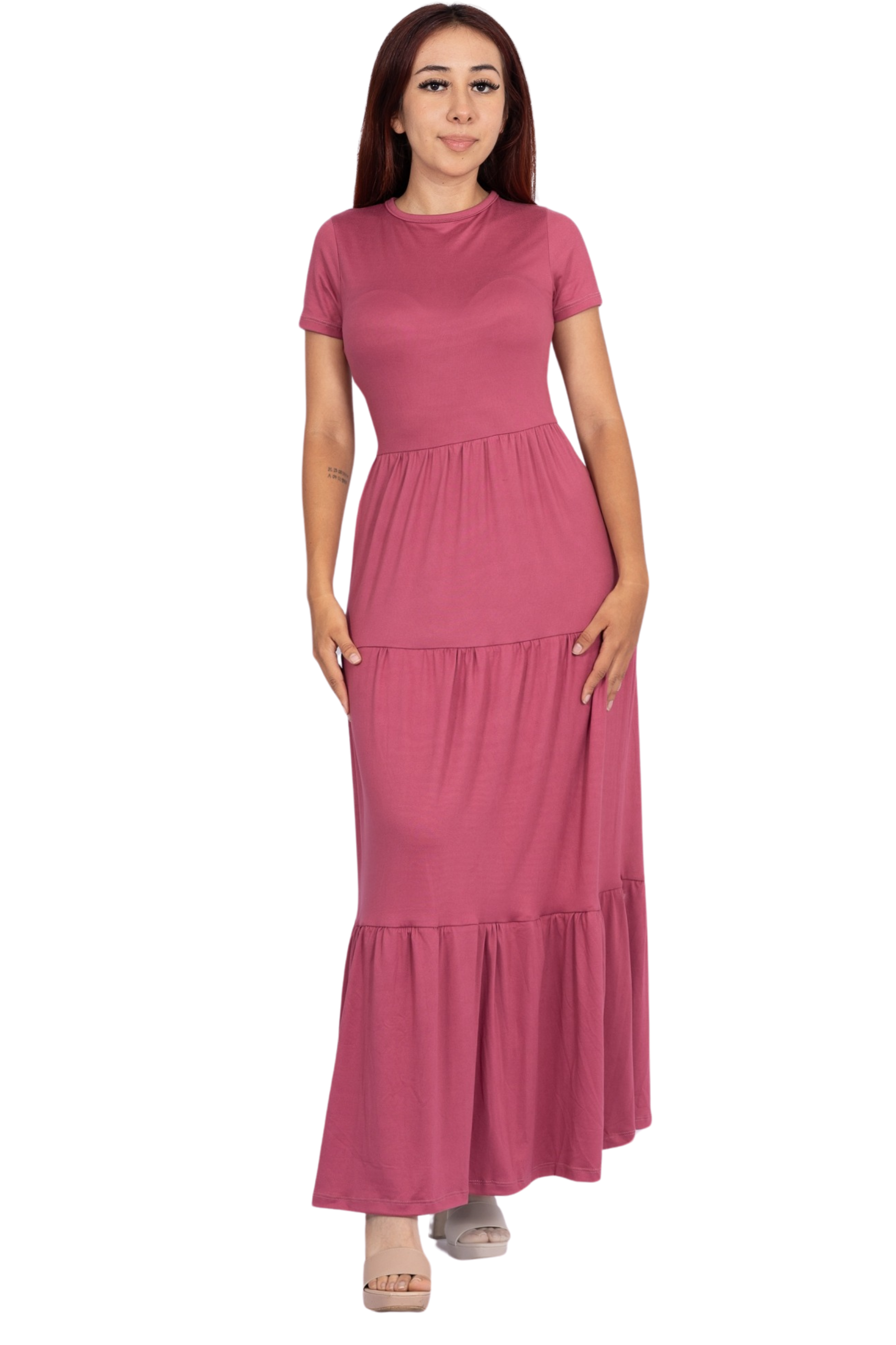 Maxivestido Tulum Manga Corta