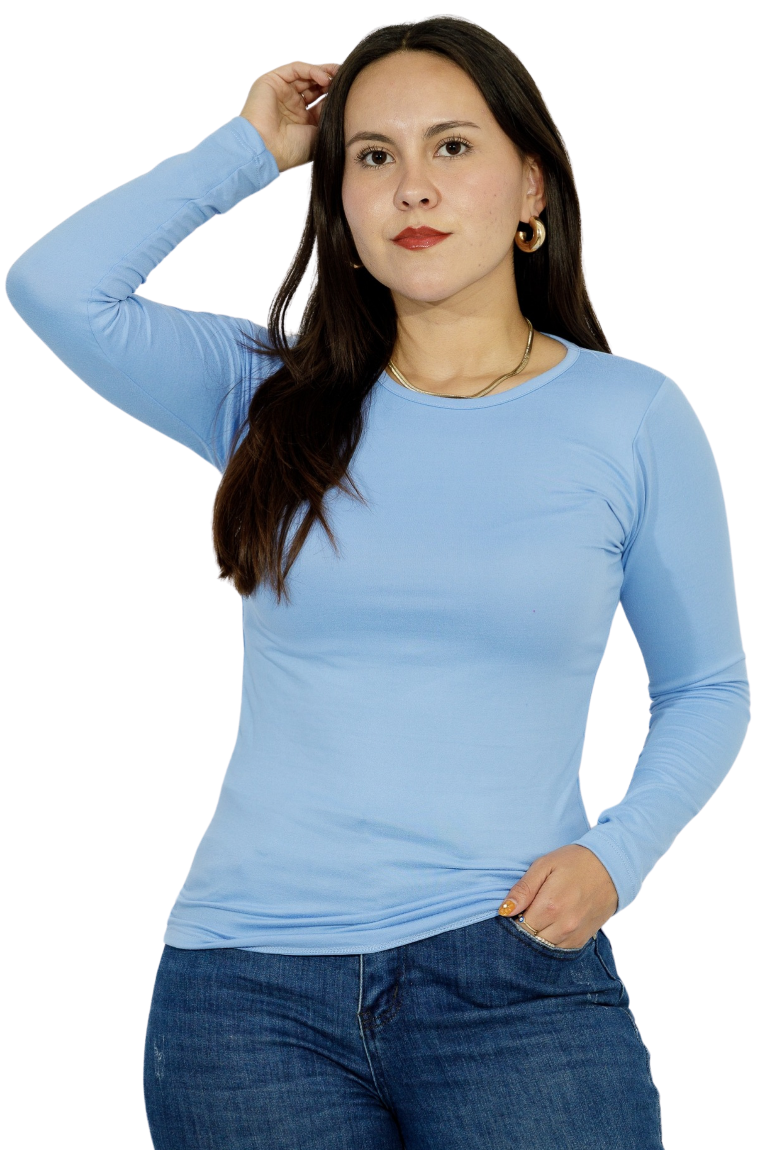 Blusa Lisa Manga Larga