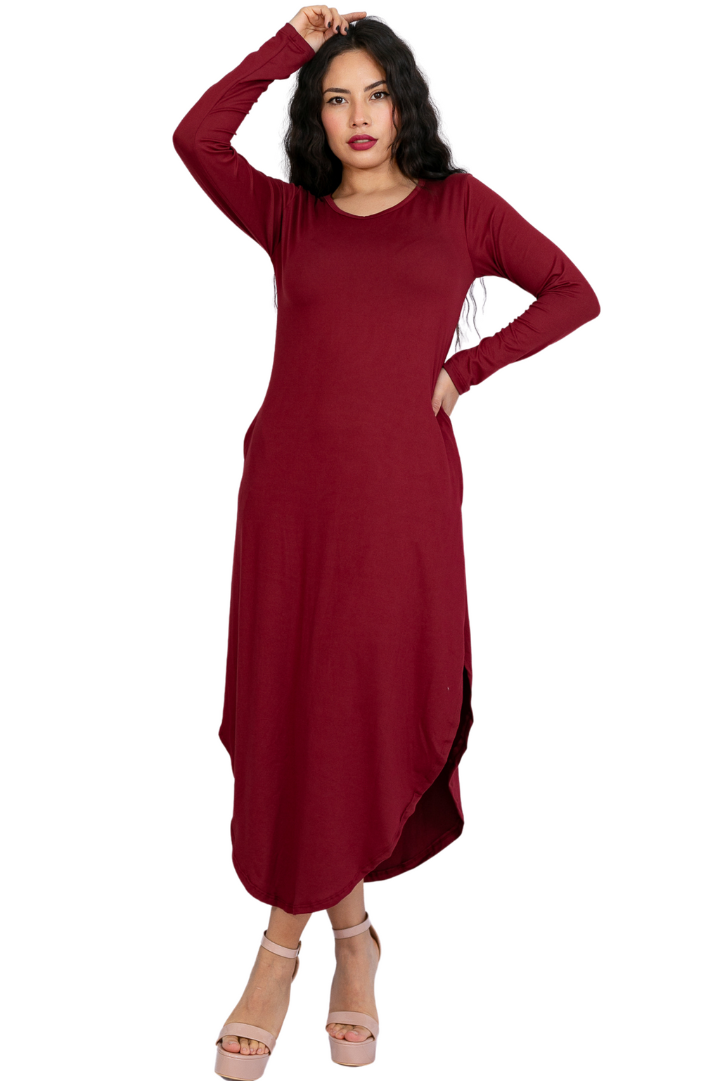 Maxivestido Japón manga larga