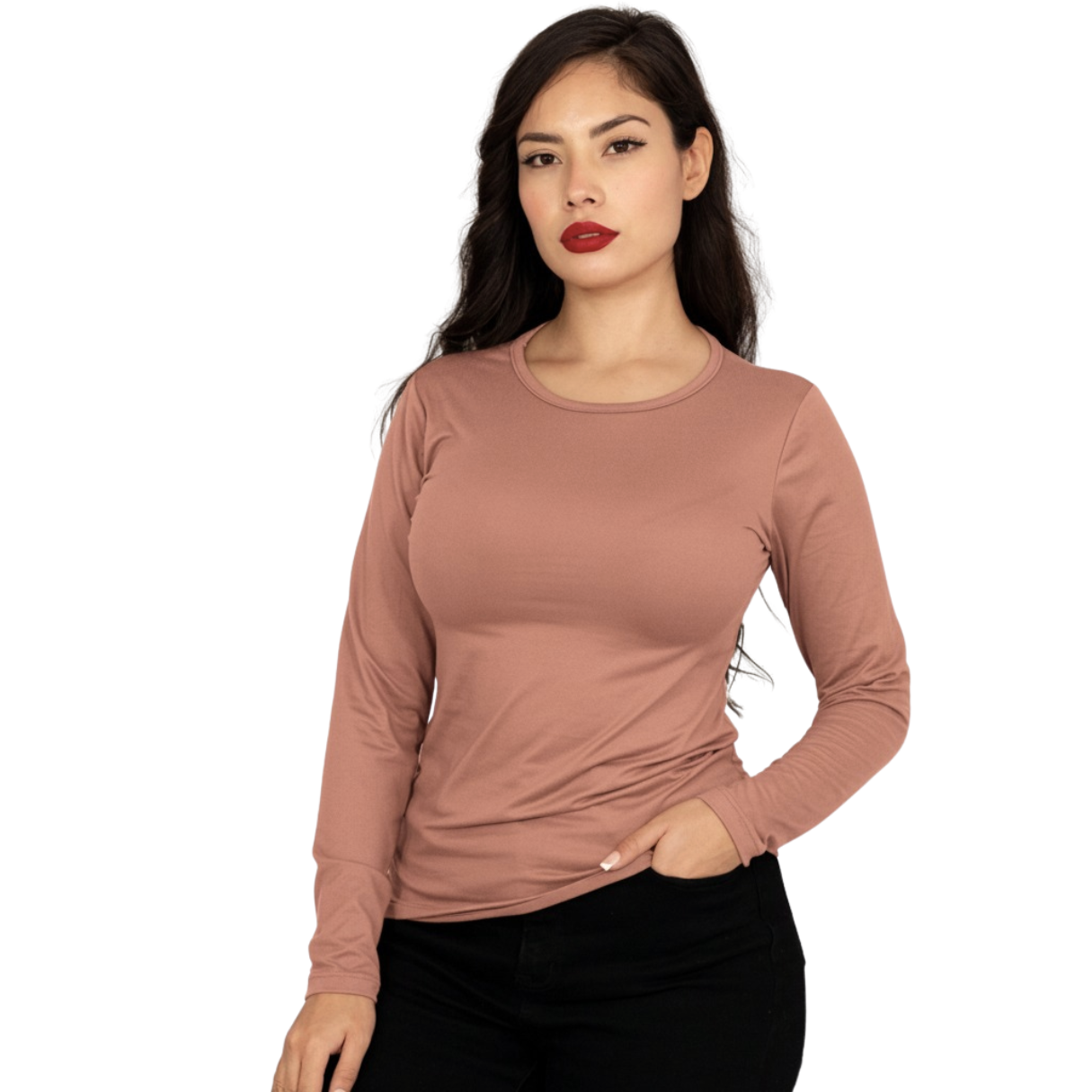 Blusa Lisa Manga Larga