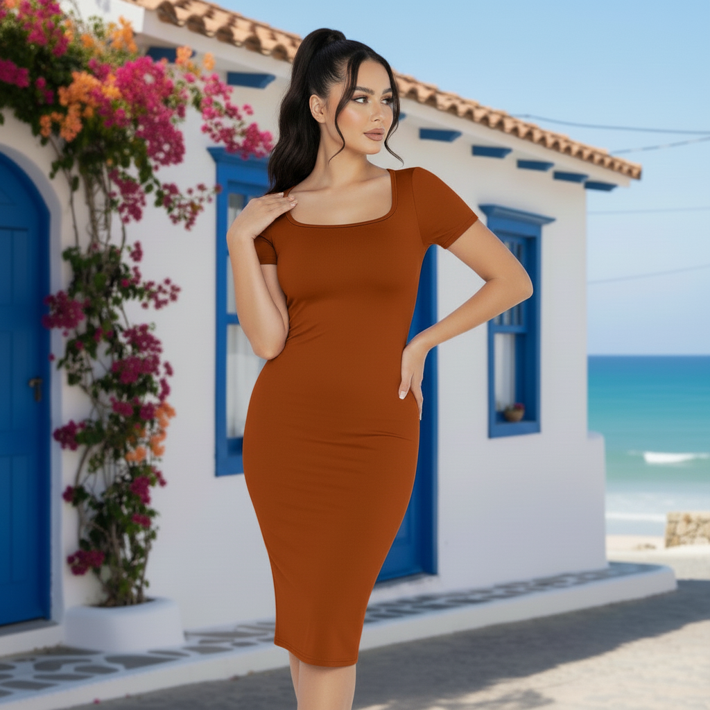 Vestido Escocia manga corta