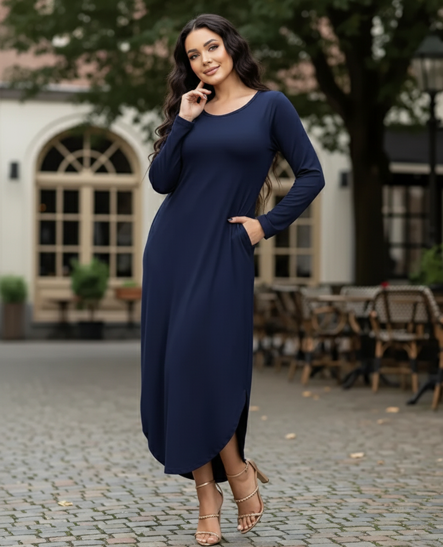 Maxivestido Japón manga larga