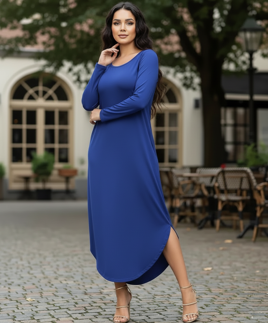 Maxivestido Japón manga larga