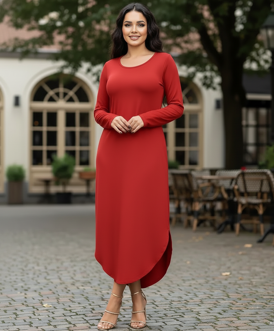 Maxivestido Japón manga larga