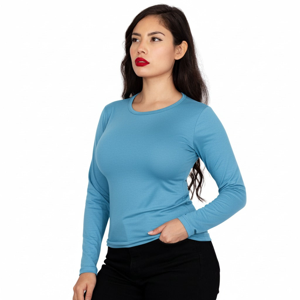 Blusa Lisa Manga Larga