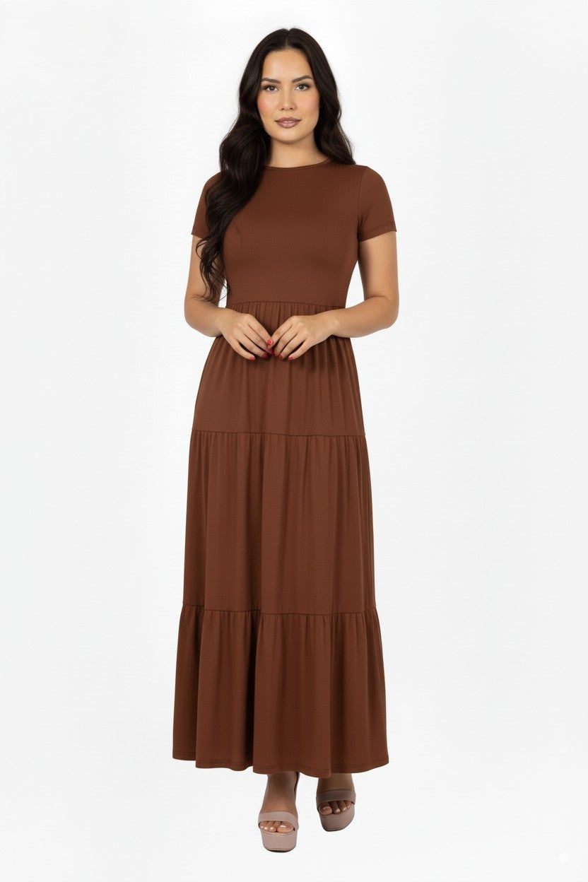 Maxivestido Tulum Manga Corta