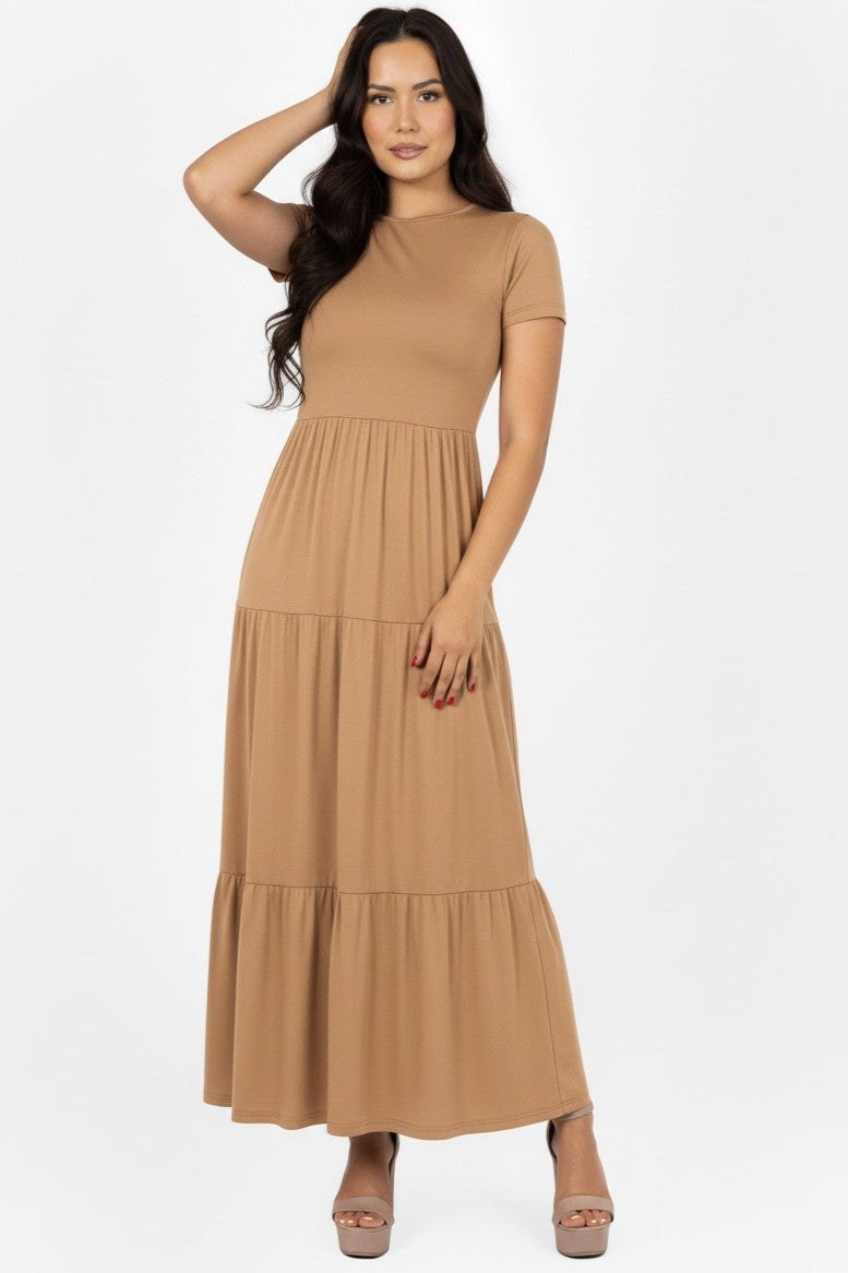 Maxivestido Tulum Manga Corta