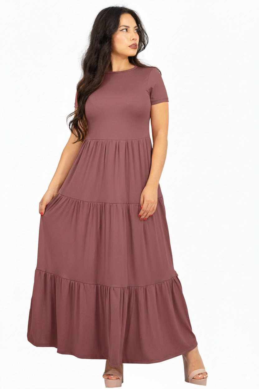 Maxivestido Tulum Manga Corta