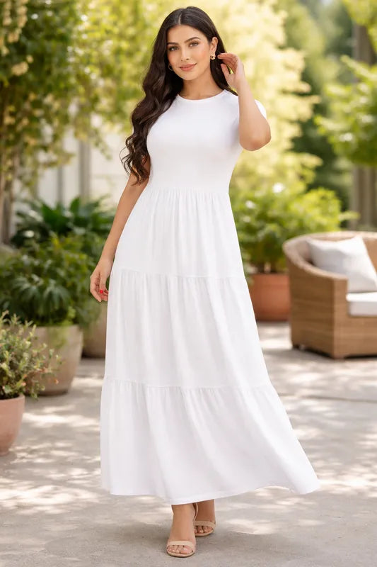 Maxivestido Tulum Manga Corta